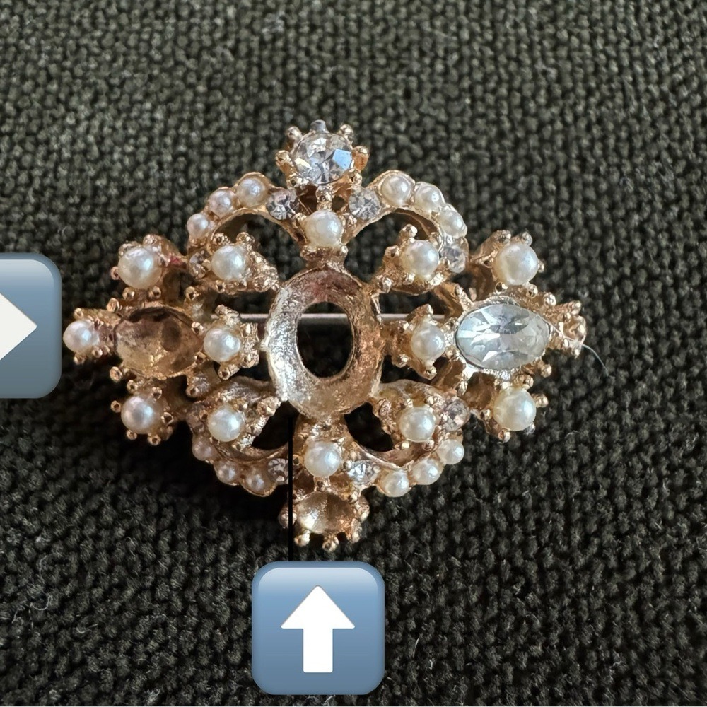 Vintage Estate Sale Jewelry Brooch‎ Lot 17pc Antique Rhinestone Floral Owl Pins - Picture 16 of 16